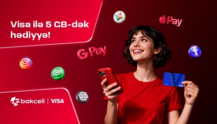 Visa kartı ilə internet hədiyyə!